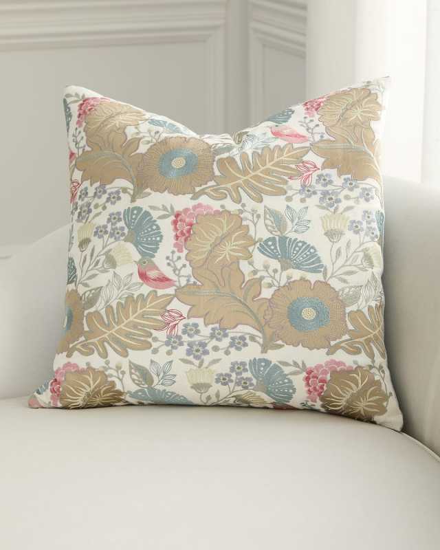 Collins Embroidered Decorative Pillow, 24" Square